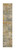 12' Beige And Gold Abstract Runner Rug With Fringe