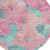 Mauve Round Floral Washable Indoor Outdoor Area Rug