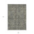 9' X 12' Brown and Black Oriental Washable Non Skid Indoor Outdoor Area Rug