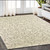 5' X 8' Tan And Ivory Wool Geometric Hand Tufted Area Rug