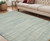5' X 8' Light Blue and Tan Geometric Flatweave Handmade Area Rug
