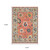 8' X 11' Salmon Blue And Yellow Oriental Area Rug With Fringe