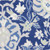 8' Navy Blue Ivory and Beige Floral Distressed Non Skid Runner Rug