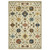 5' X 8' Ivory And Gold Oriental Area Rug With Fringe