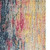 14' Blue and Orange Abstract Non Skid Runner Rug