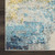 14' Blue and Orange Abstract Non Skid Runner Rug