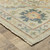 10' Beige And Green Wool Oriental Hand Knotted Runner Rug With Fringe