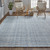 8' X 10' Gray Ivory And Blue Hand Woven Area Rug