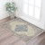2' X 4' Ivory Pink And Blue Medallion Distressed Area Rug