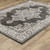 3' X 5' Gray And Beige Medallion Area Rug With Fringe