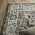 3' X 5' Gray And Beige Medallion Area Rug With Fringe