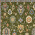 10' X 13' Green Blue And Yellow Oriental Area Rug With Fringe