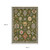 10' X 13' Green Blue And Yellow Oriental Area Rug With Fringe