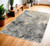 4' X 6' Gray Blue and Ivory Abstract Area Rug