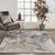 4' X 6' Gray Blue and Ivory Abstract Area Rug