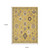 7' X 10' Yellow Ivory And Black Oriental Area Rug With Fringe