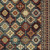 3' X 5' Navy Blue Ivory And Brown Oriental Area Rug With Fringe