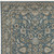 7' X 10' Blue And Beige Oriental Area Rug With Fringe