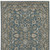7' X 10' Blue And Beige Oriental Area Rug With Fringe