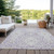 8' X 10' Lavender Gray And Beige Floral Washable Indoor Outdoor Area Rug