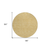 8' Gold And Ivory Round Geometric Washable Indoor Outdoor Area Rug