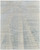 4' X 6' Ivory and Blue Abstract Hand Knotted Worn Faded Area Rug