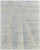 4' X 6' Ivory and Blue Abstract Hand Knotted Worn Faded Area Rug