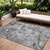 10' X 14' Gray and Ivory Abstract Washable Non Skid Indoor Outdoor Area Rug