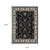 8' X 11' Navy Blue And Ivory Oriental Area Rug With Fringe