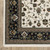7' X 10' Ivory Oriental Area Rug With Fringe