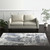5' X 8' Blue And Ivory Abstract Hand Tufted Area Rug