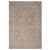 5' X 7' Blue And Sand Floral Medallion Area Rug With Fringe