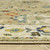 8' Beige Blue And Rust Oriental Runner Rug With Fringe