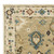 8' Beige Blue And Rust Oriental Runner Rug With Fringe