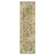 8' Beige Blue And Rust Oriental Runner Rug With Fringe