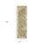 8' Beige Blue And Rust Oriental Runner Rug With Fringe