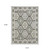 8' X 11' Blue Ivory And Charcoal Medallion Area Rug