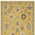 3' X 5' Yellow Ivory And Gray Oriental Area Rug With Fringe