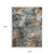 5' X 7' Blue And Rust Abstract Distressed Area Rug