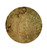 8' Green and Brown Round Abstract Non Skid Area Rug