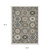 4' X 6' Ivory And Blue Medallion Area Rug With Fringe