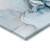 10' X 14' Blue and Ivory Abstract Washable Non Skid Indoor Outdoor Area Rug