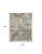 7' X 10' Ivory Gray And Blue Botanical Leaves Area Rug