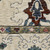 8' X 11' Ivory Blue And Light Brown Floral Area Rug With Fringe