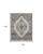 8' X 10' Gray Floral Power Loom Distressed Area Rug