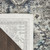 8' X 10' Gray Floral Power Loom Distressed Area Rug