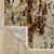 10' X 13' Beige Rust And Light Blue Abstract Distressed Area Rug With Fringe