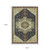 7' X 10' Blue Ivory And Orange Oriental Area Rug With Fringe