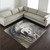 8' X 12' Gray And Ivory Abstract Area Rug