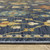 7' X 10' Blue And Gold Oriental Area Rug With Fringe